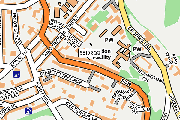 SE10 8QQ map - OS OpenMap – Local (Ordnance Survey)