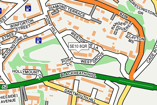 SE10 8QR map - OS OpenMap – Local (Ordnance Survey)