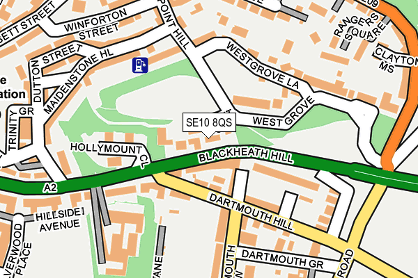 SE10 8QS map - OS OpenMap – Local (Ordnance Survey)