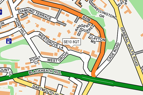 SE10 8QT map - OS OpenMap – Local (Ordnance Survey)