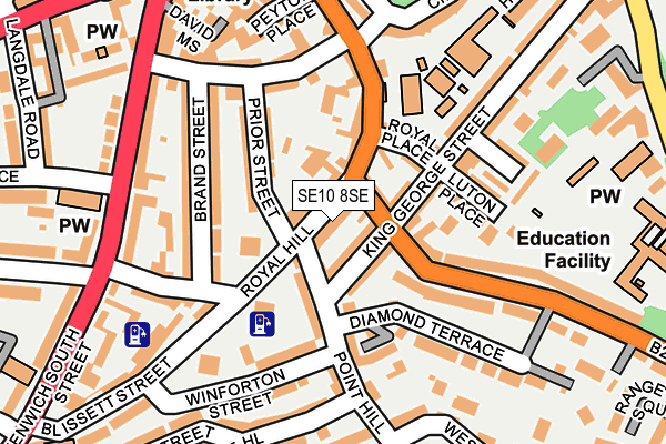 SE10 8SE map - OS OpenMap – Local (Ordnance Survey)