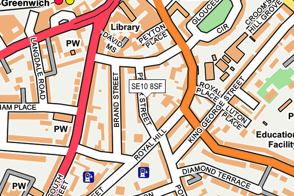SE10 8SF map - OS OpenMap – Local (Ordnance Survey)