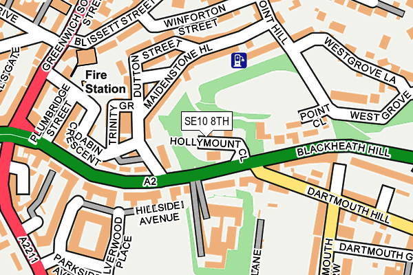 SE10 8TH map - OS OpenMap – Local (Ordnance Survey)