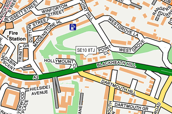 SE10 8TJ map - OS OpenMap – Local (Ordnance Survey)
