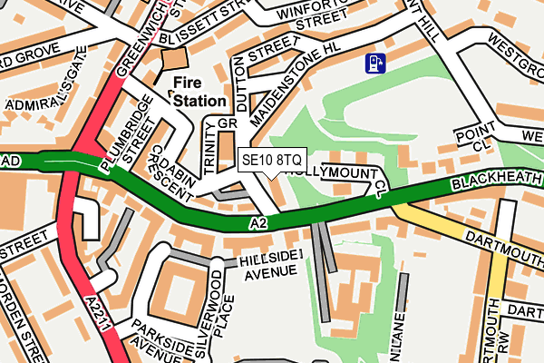 SE10 8TQ map - OS OpenMap – Local (Ordnance Survey)