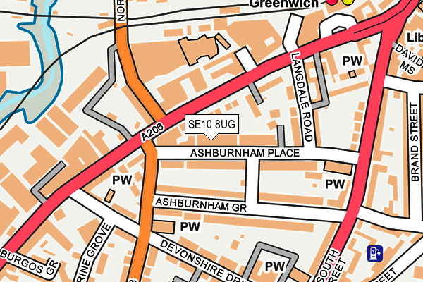 SE10 8UG map - OS OpenMap – Local (Ordnance Survey)