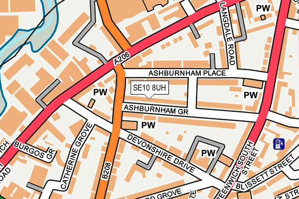 SE10 8UH map - OS OpenMap – Local (Ordnance Survey)