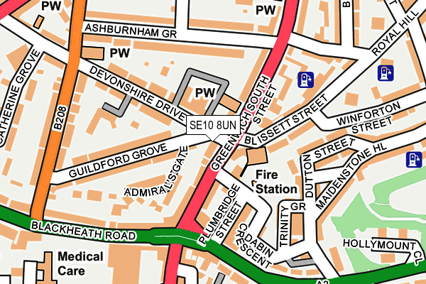 Map of GREENWICH SOUTH STREET RESIDENTS LTD at local scale