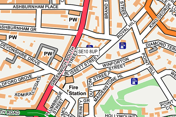 SE10 8UP map - OS OpenMap – Local (Ordnance Survey)