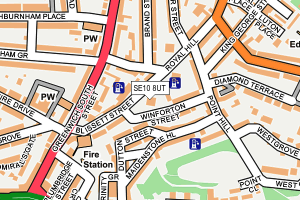 SE10 8UT map - OS OpenMap – Local (Ordnance Survey)