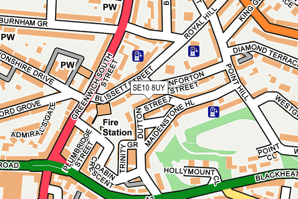 SE10 8UY map - OS OpenMap – Local (Ordnance Survey)