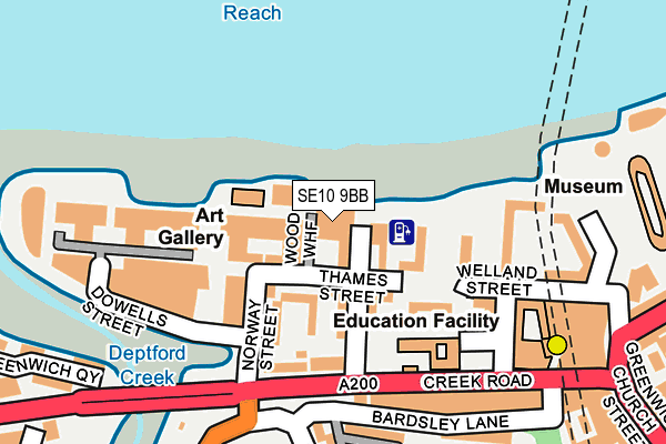 SE10 9BB map - OS OpenMap – Local (Ordnance Survey)