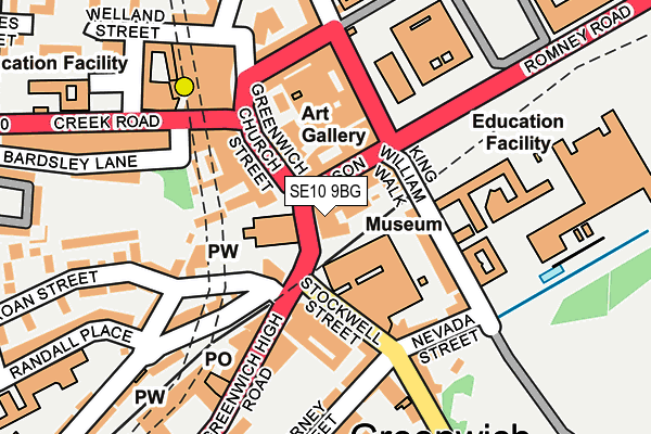 SE10 9BG map - OS OpenMap – Local (Ordnance Survey)