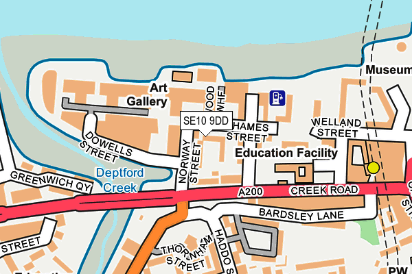SE10 9DD map - OS OpenMap – Local (Ordnance Survey)