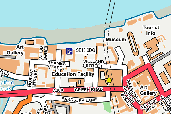 SE10 9DG map - OS OpenMap – Local (Ordnance Survey)
