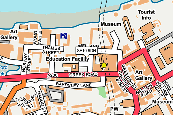 SE10 9DN map - OS OpenMap – Local (Ordnance Survey)