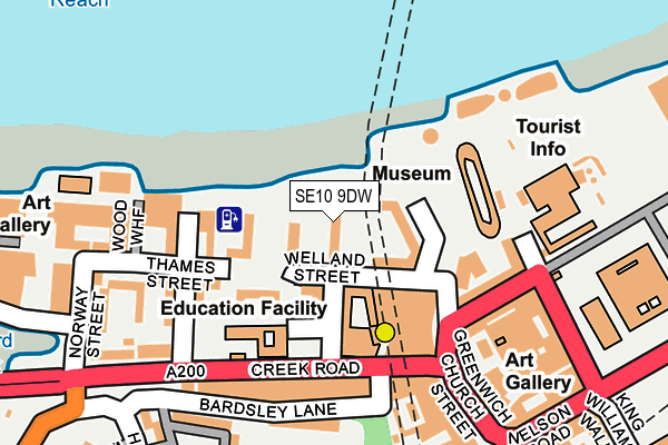 SE10 9DW map - OS OpenMap – Local (Ordnance Survey)