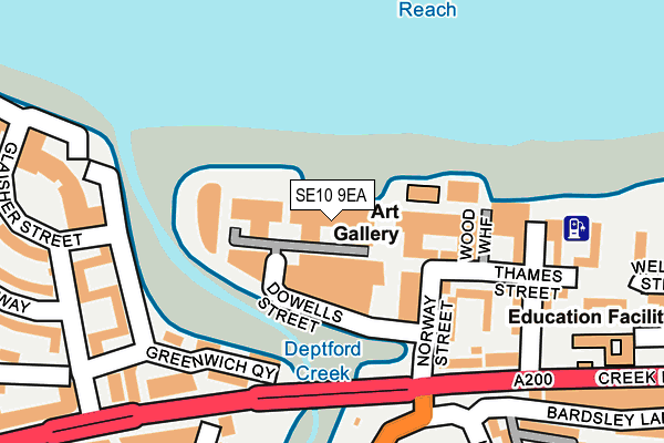 SE10 9EA map - OS OpenMap – Local (Ordnance Survey)