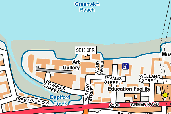 SE10 9FR map - OS OpenMap – Local (Ordnance Survey)