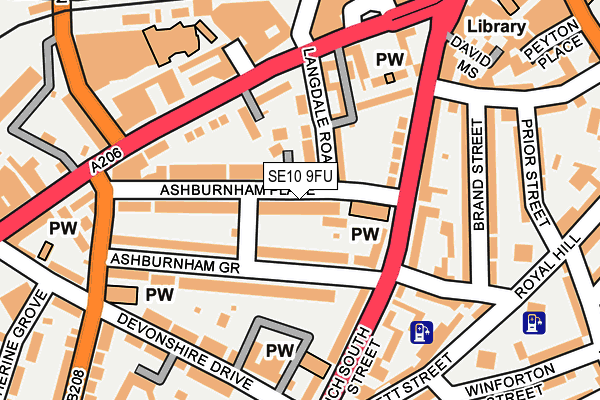 SE10 9FU map - OS OpenMap – Local (Ordnance Survey)