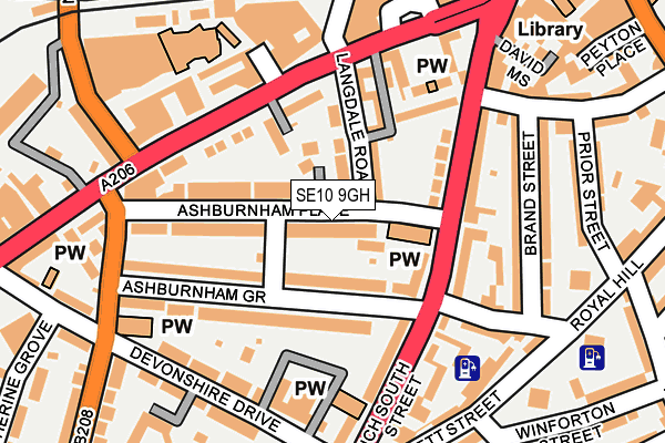 SE10 9GH map - OS OpenMap – Local (Ordnance Survey)