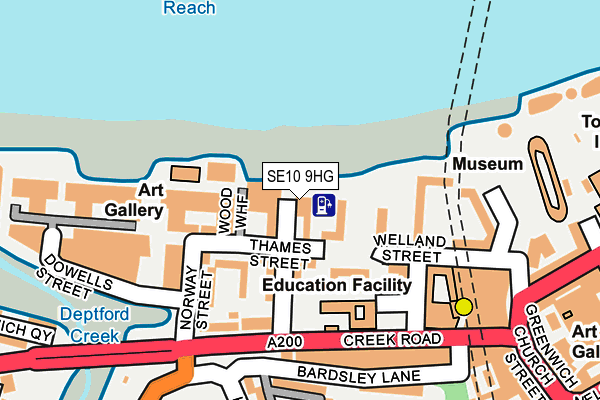SE10 9HG map - OS OpenMap – Local (Ordnance Survey)