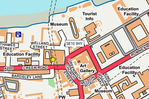 SE10 9HY map - OS OpenMap – Local (Ordnance Survey)