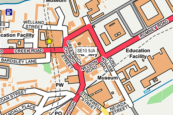 SE10 9JA map - OS OpenMap – Local (Ordnance Survey)