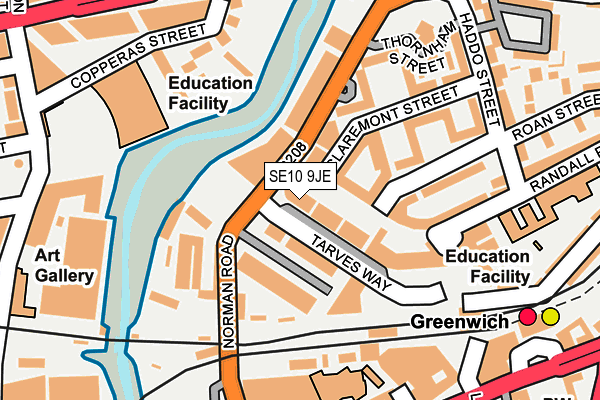 SE10 9JE map - OS OpenMap – Local (Ordnance Survey)