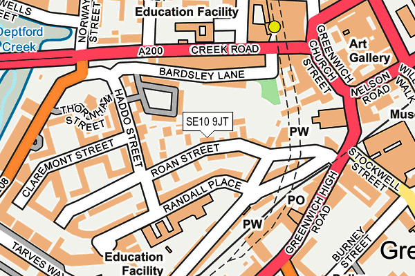 SE10 9JT map - OS OpenMap – Local (Ordnance Survey)