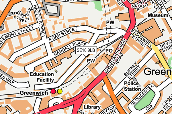 SE10 9LB map - OS OpenMap – Local (Ordnance Survey)