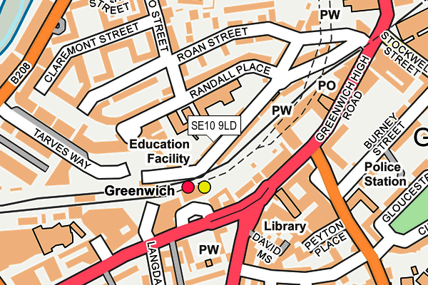 SE10 9LD map - OS OpenMap – Local (Ordnance Survey)