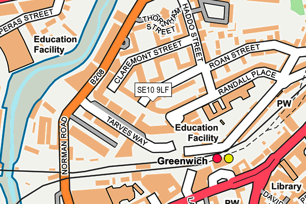 SE10 9LF map - OS OpenMap – Local (Ordnance Survey)