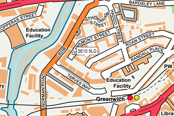 SE10 9LG map - OS OpenMap – Local (Ordnance Survey)