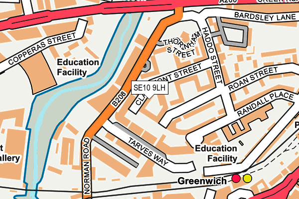 SE10 9LH map - OS OpenMap – Local (Ordnance Survey)