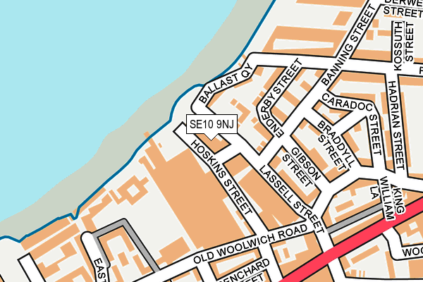SE10 9NJ map - OS OpenMap – Local (Ordnance Survey)
