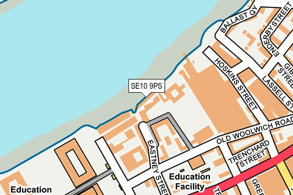 SE10 9PS map - OS OpenMap – Local (Ordnance Survey)