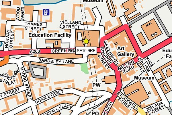 SE10 9RF map - OS OpenMap – Local (Ordnance Survey)
