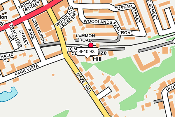 SE10 9XJ map - OS OpenMap – Local (Ordnance Survey)