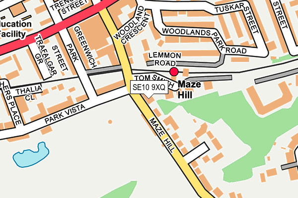 SE10 9XQ map - OS OpenMap – Local (Ordnance Survey)