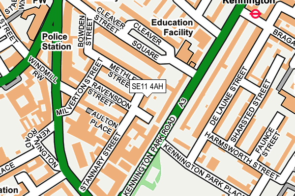 SE11 4AH map - OS OpenMap – Local (Ordnance Survey)