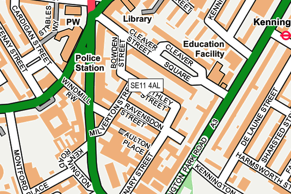 SE11 4AL map - OS OpenMap – Local (Ordnance Survey)