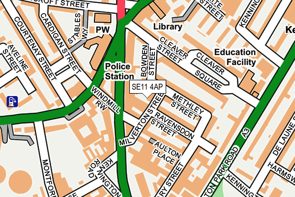 SE11 4AP map - OS OpenMap – Local (Ordnance Survey)