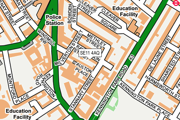 SE11 4AQ map - OS OpenMap – Local (Ordnance Survey)