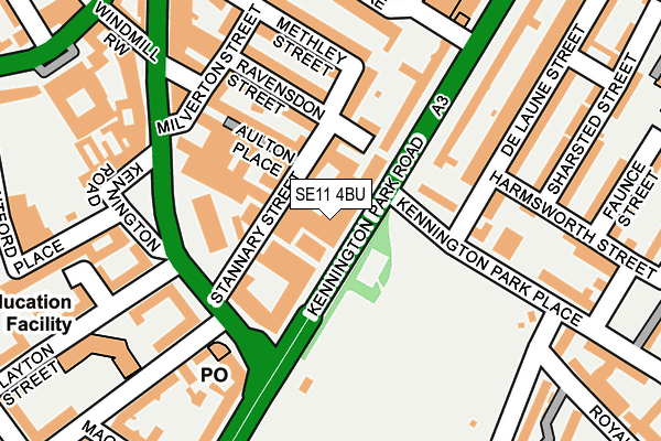 SE11 4BU map - OS OpenMap – Local (Ordnance Survey)