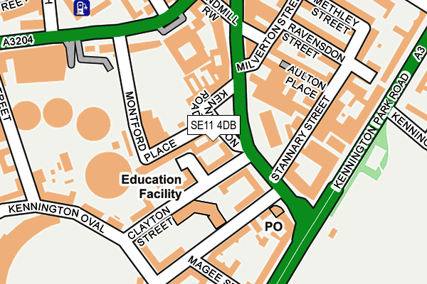 SE11 4DB map - OS OpenMap – Local (Ordnance Survey)