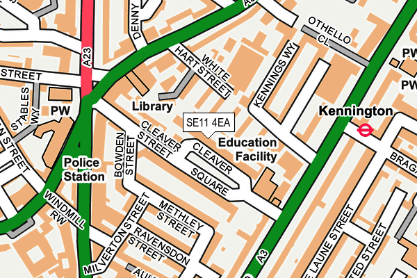 SE11 4EA map - OS OpenMap – Local (Ordnance Survey)