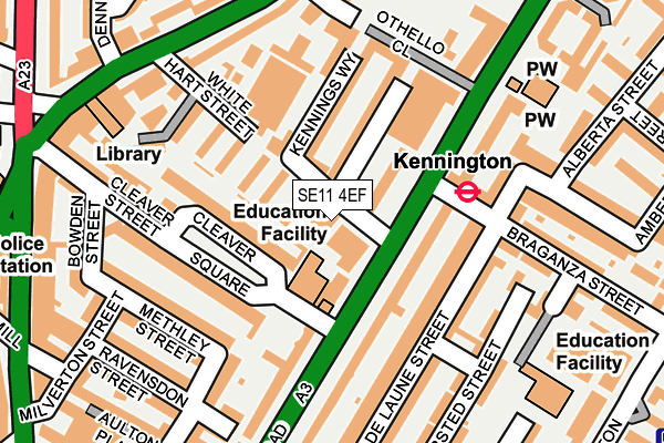 SE11 4EF map - OS OpenMap – Local (Ordnance Survey)