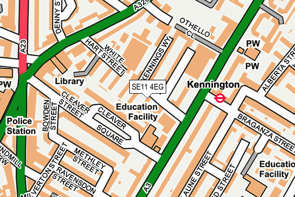 SE11 4EG map - OS OpenMap – Local (Ordnance Survey)