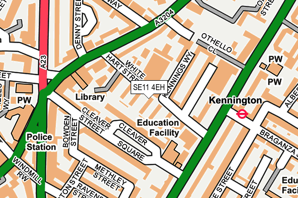 SE11 4EH map - OS OpenMap – Local (Ordnance Survey)